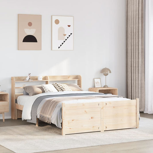 vidaXL Bed Frame with Headboard without Mattress 150x200 cm King Size