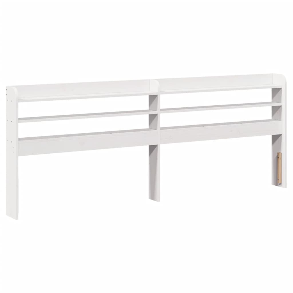 vidaXL Bed Frame with Headboard without Mattress White 180x200 cm Super King