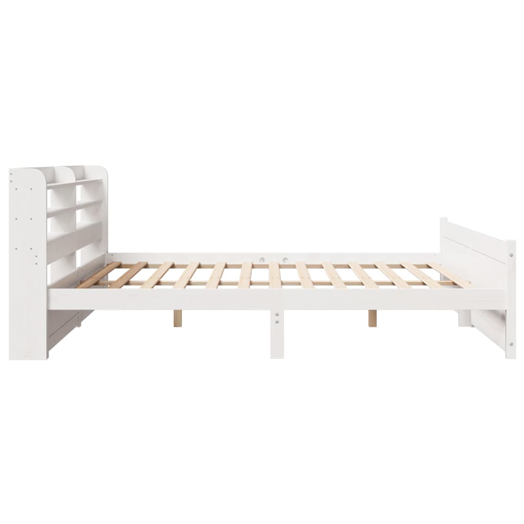 vidaXL Bed Frame with Headboard without Mattress White 180x200 cm Super King