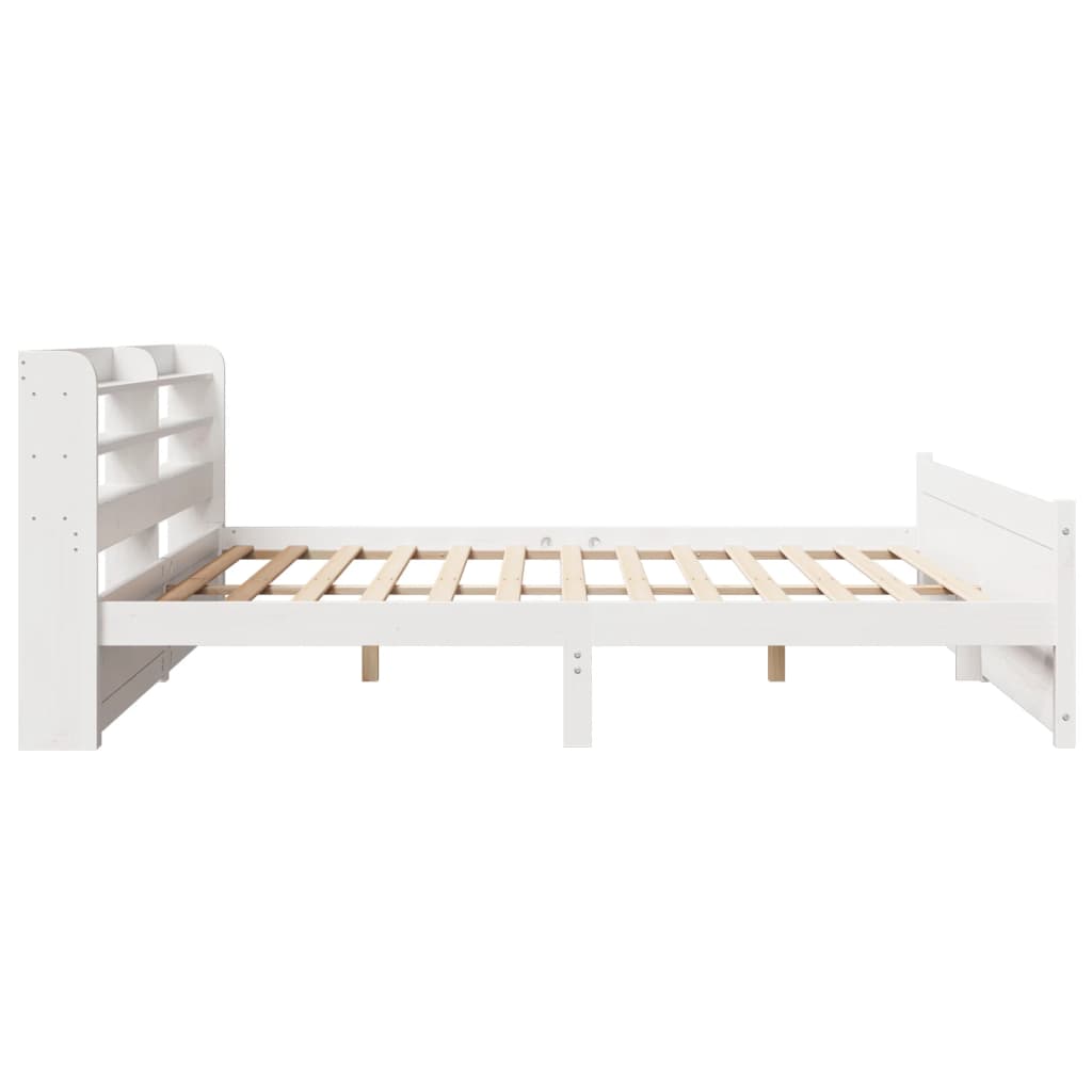 vidaXL Bed Frame with Headboard without Mattress White 200x200 cm