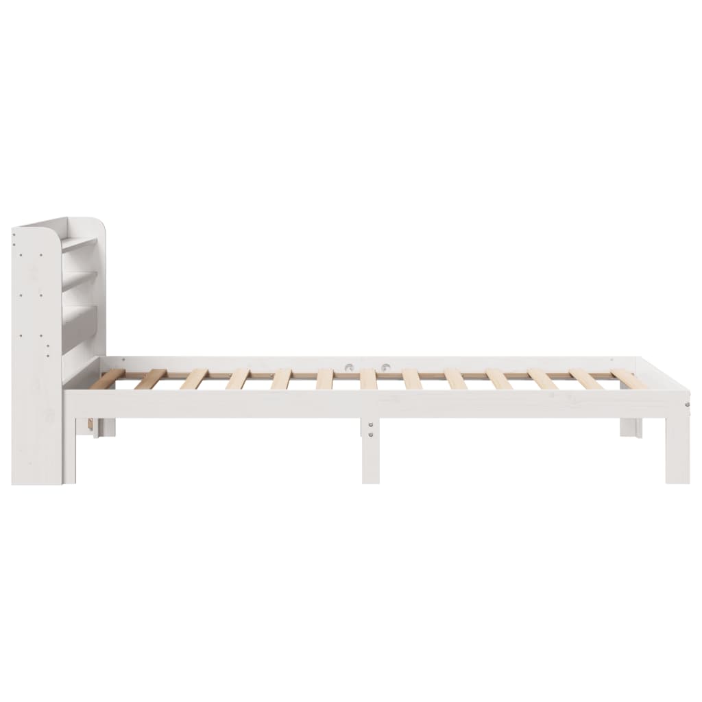 Bed Frame with Headboard without Mattress White 75x190 cm Small Single