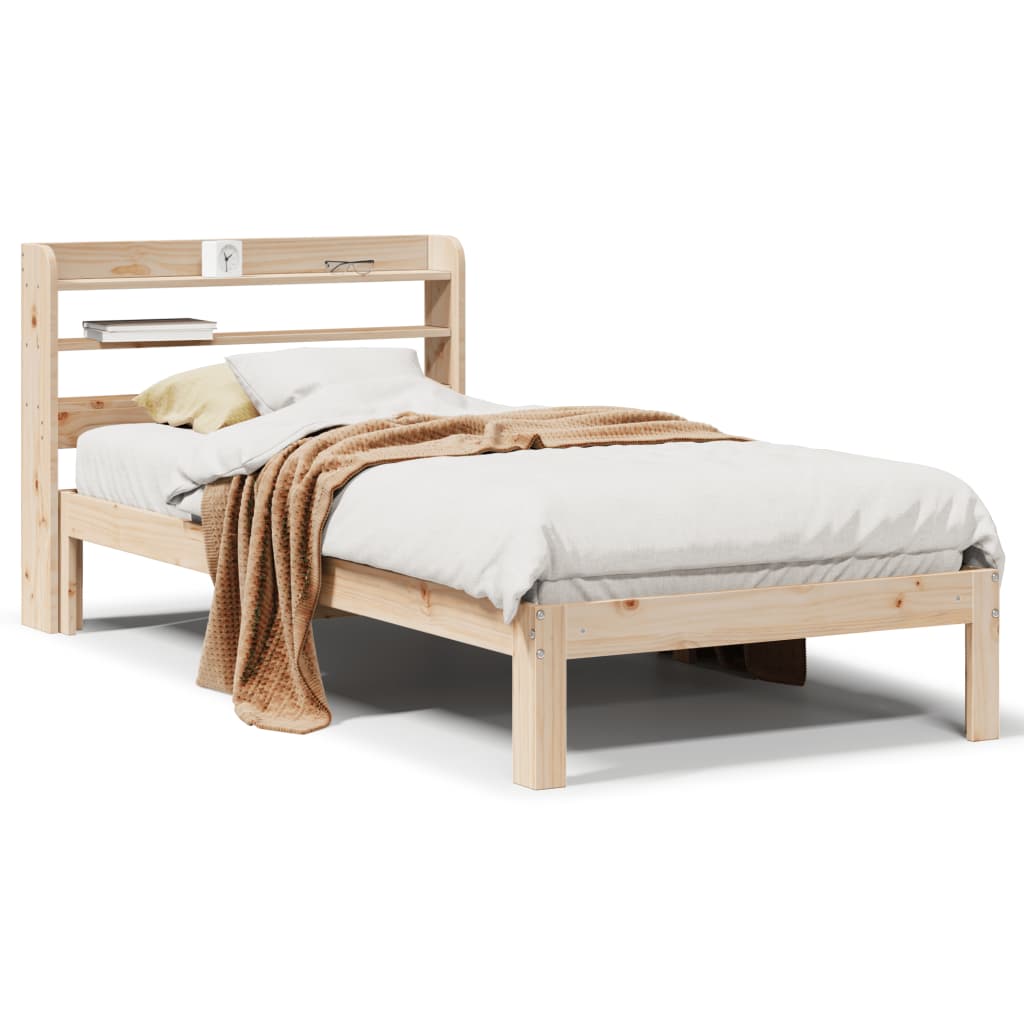 Bed Frame with Headboard without Mattress 100x200 cm