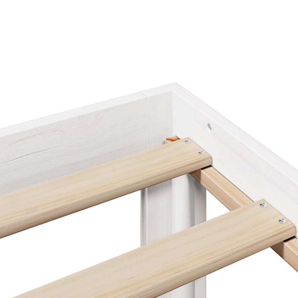 Bed Frame with Headboard without Mattress White 90x200 cm