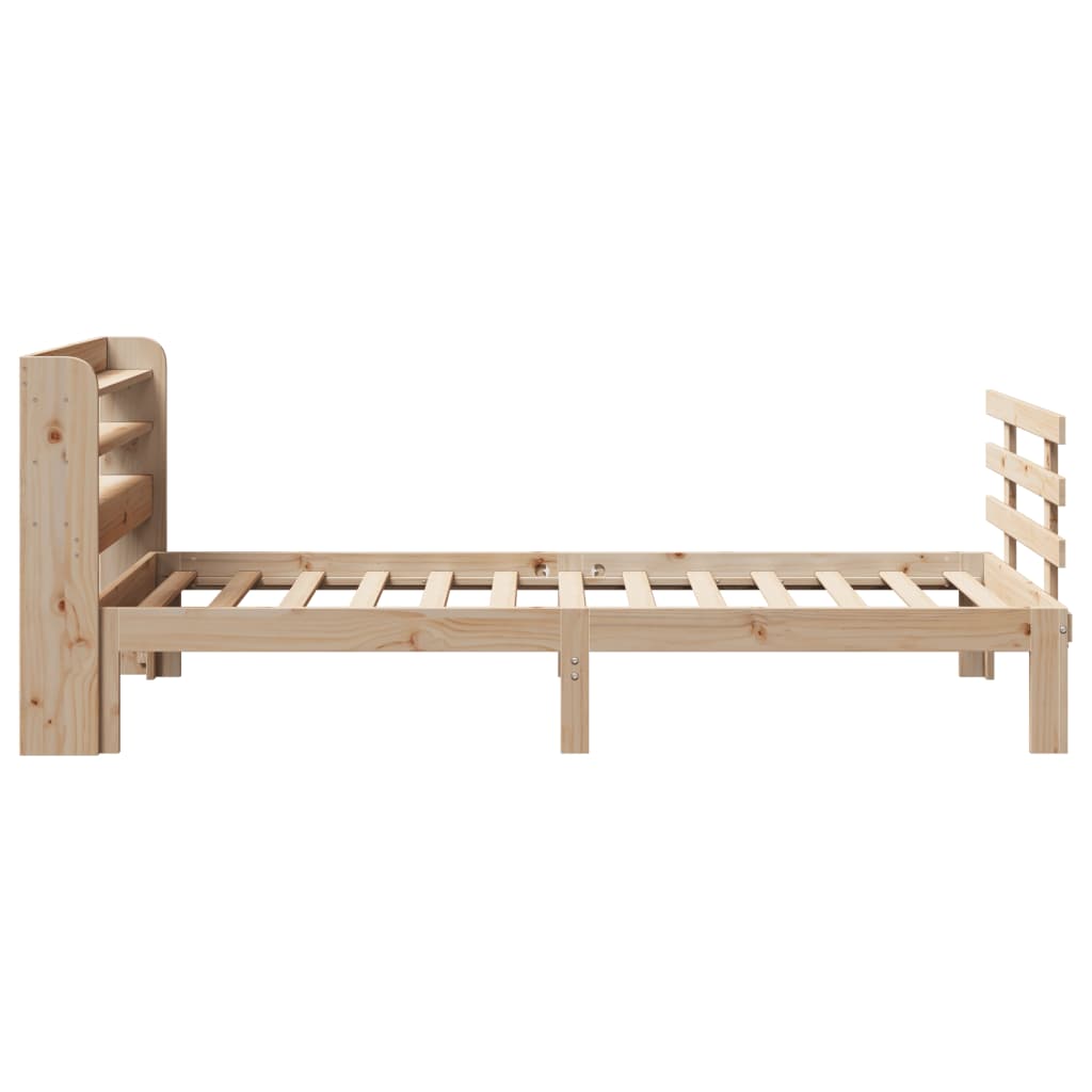 Bed Frame with Headboard without Mattress 75x190 cm Small Single