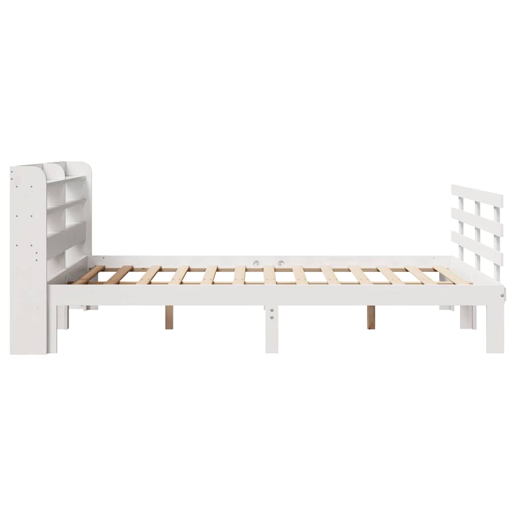 Bed Frame with Headboard without Mattress White 120x190 cm Small Double