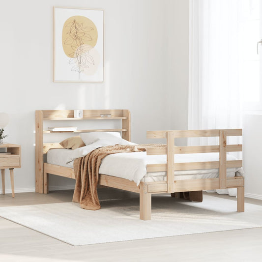 vidaXL Bed Frame with Headboard without Mattress 100x200 cm