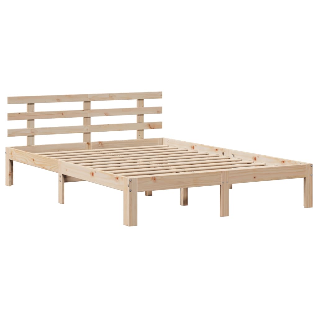 vidaXL Bed Frame with Headboard without Mattress 120x200 cm