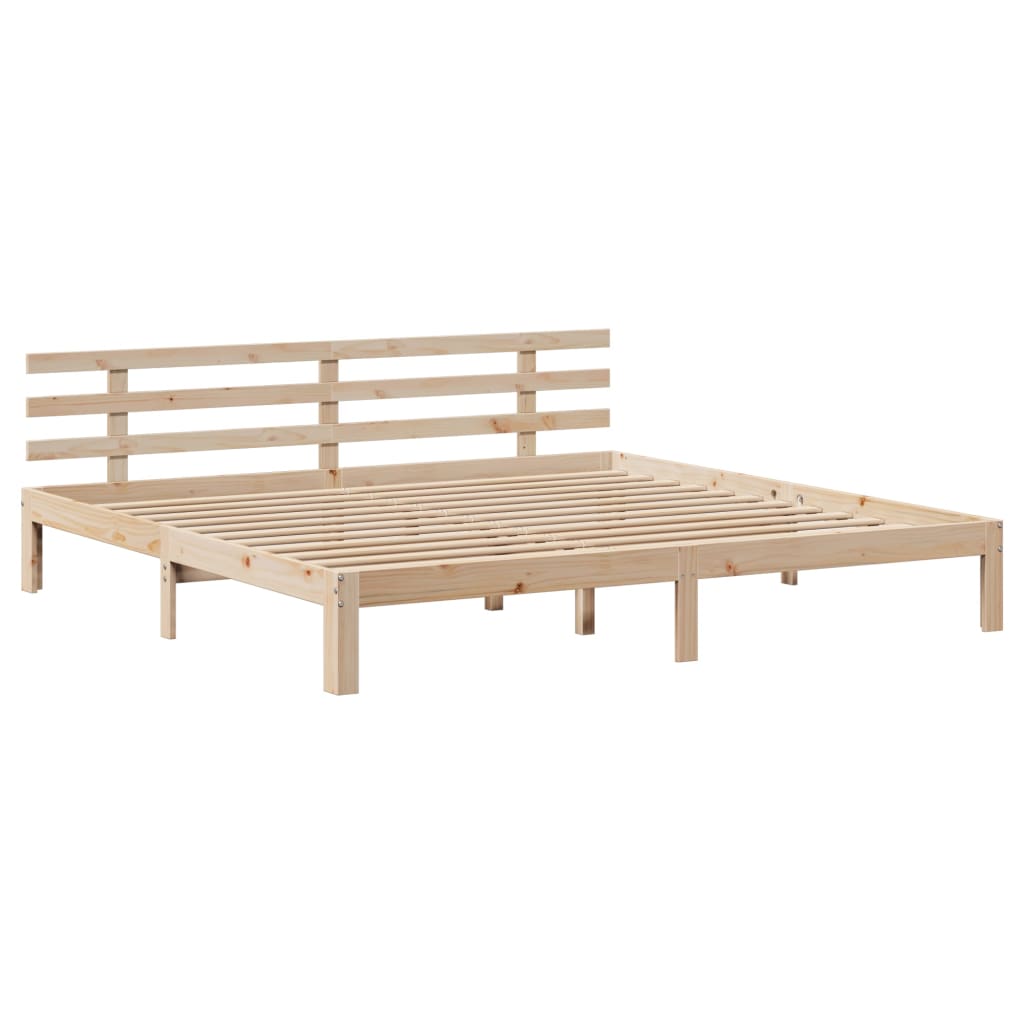 vidaXL Bed Frame with Headboard without Mattress 180x200 cm Super King