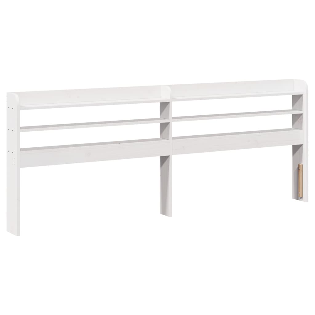 vidaXL Bed Frame with Headboard without Mattress White 180x200 cm Super King