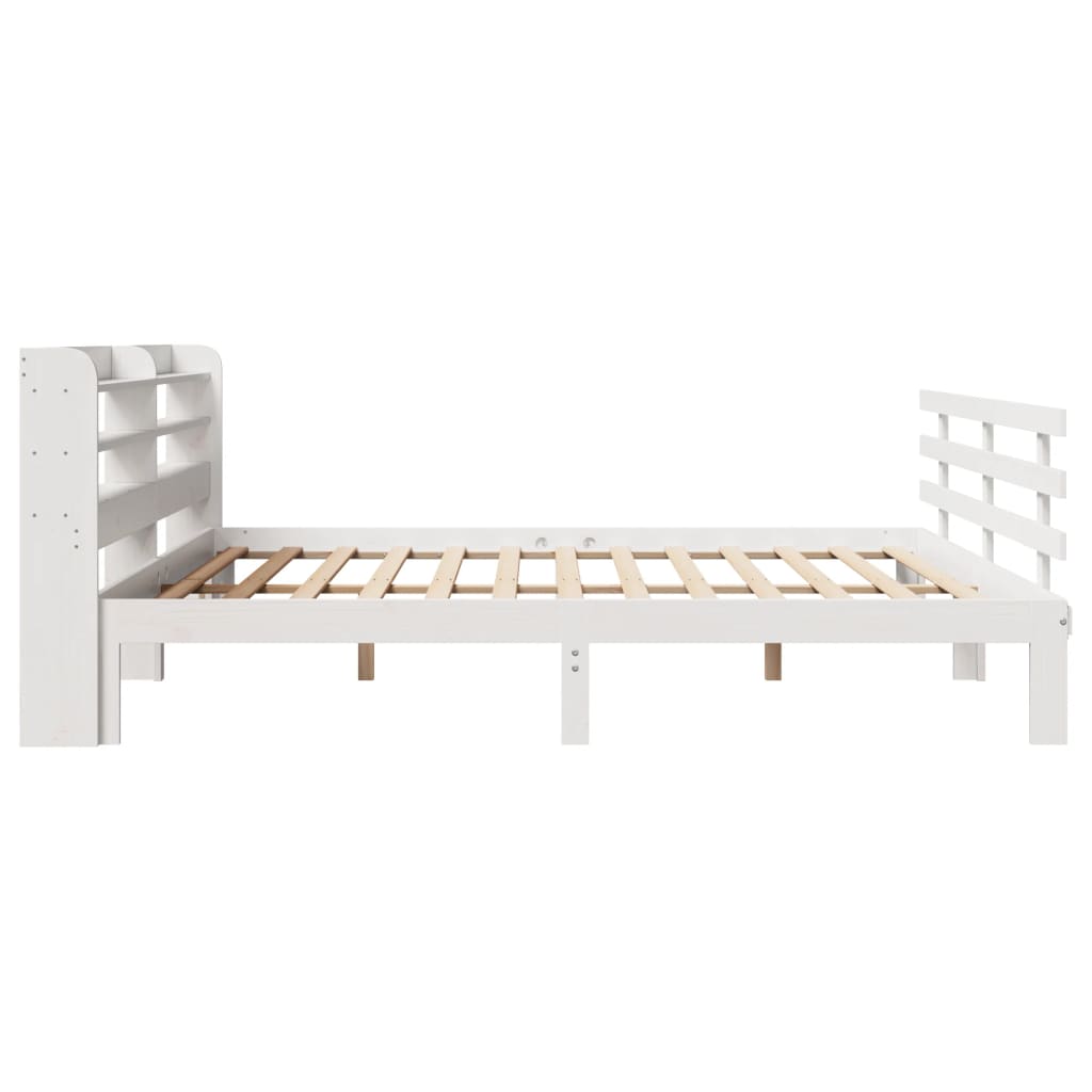 vidaXL Bed Frame with Headboard without Mattress White 180x200 cm Super King