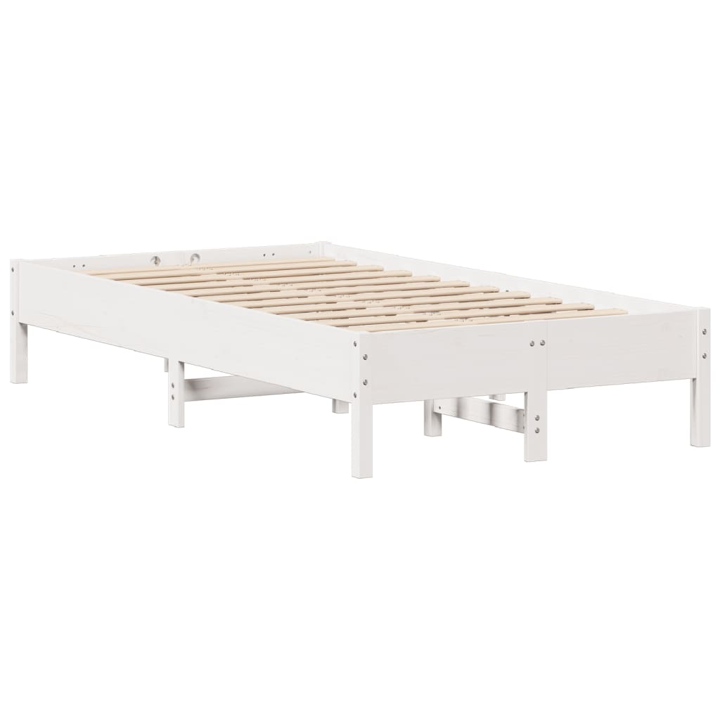 Bed Frame without Mattress White 90x190 cm Single Solid Wood Pine