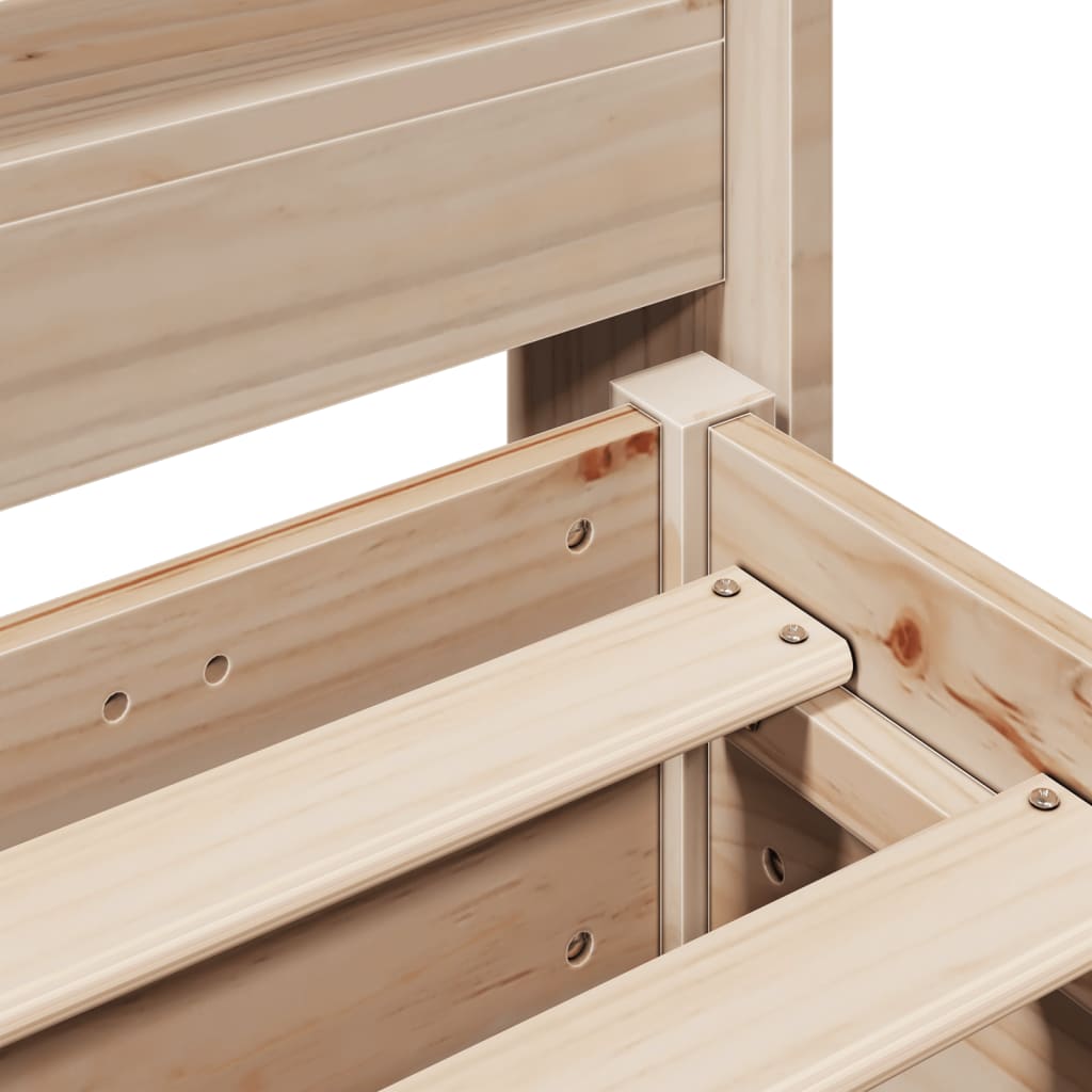 Bed Frame without Mattress 75x190 cm Small Single Solid Wood Pine