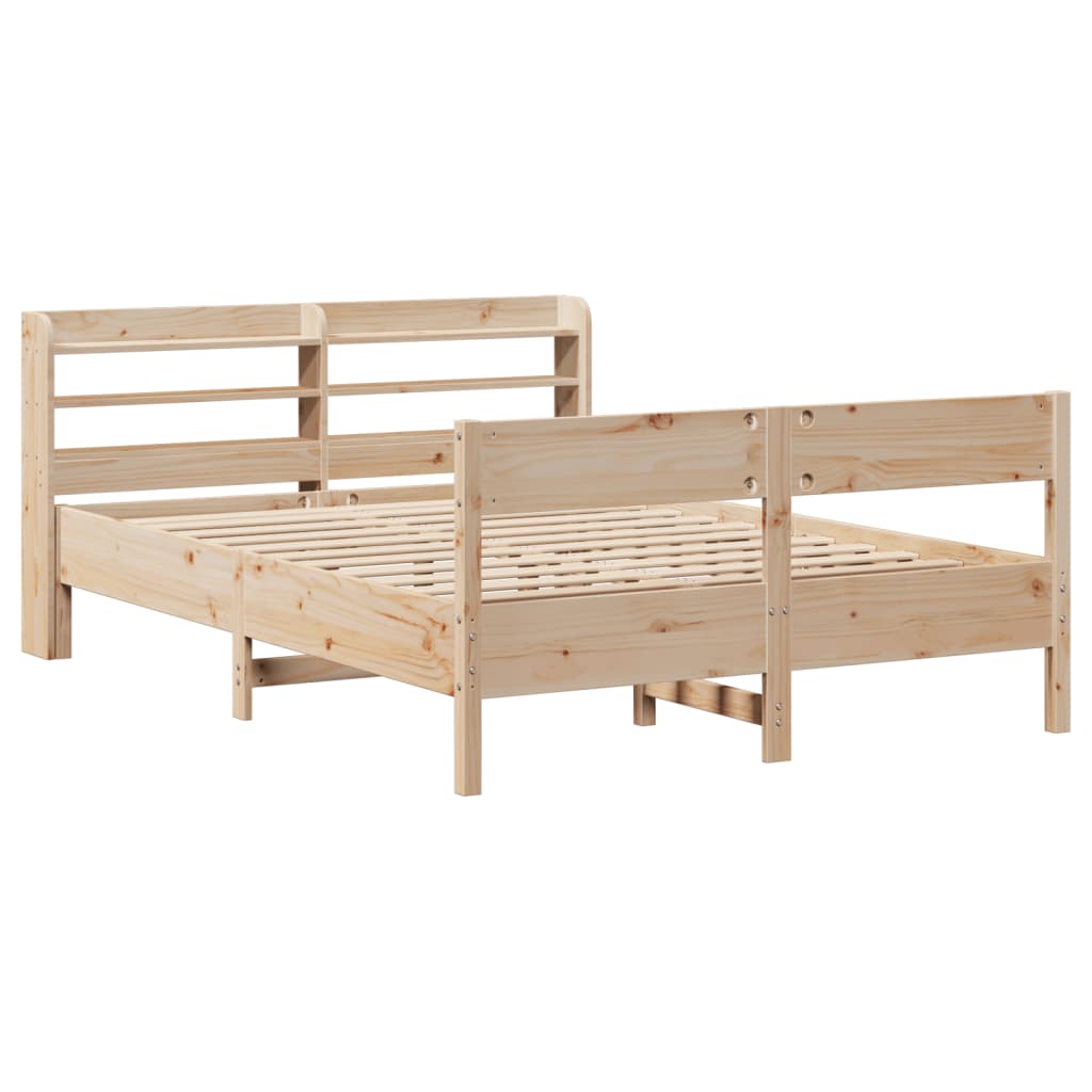 Bed Frame without Mattress 120x200 cm Solid Wood Pine