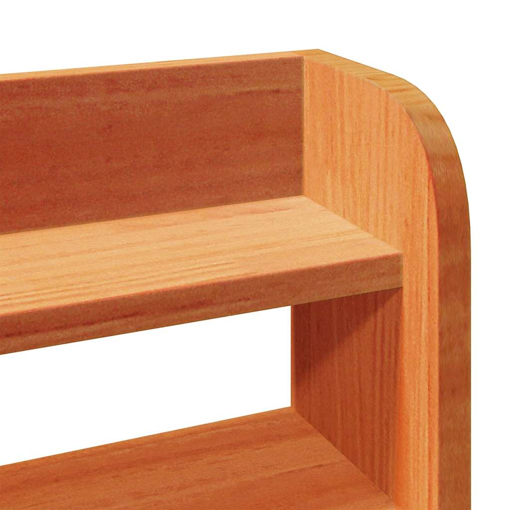 Bed Frame without Mattress Wax Brown 140x190 cm Solid Wood Pine