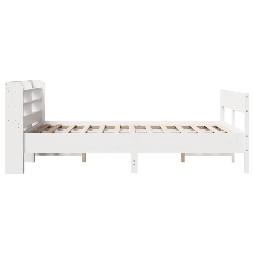 Bed Frame without Mattress White 120x190 cm Small Double Solid Wood Pine