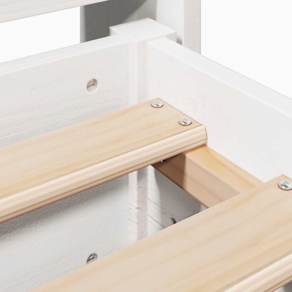 Bed Frame without Mattress White 120x190 cm Small Double Solid Wood Pine