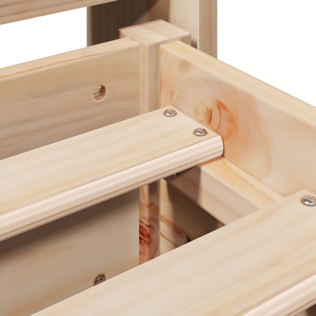 Bed Frame without Mattress 75x190 cm Small Single Solid Wood Pine