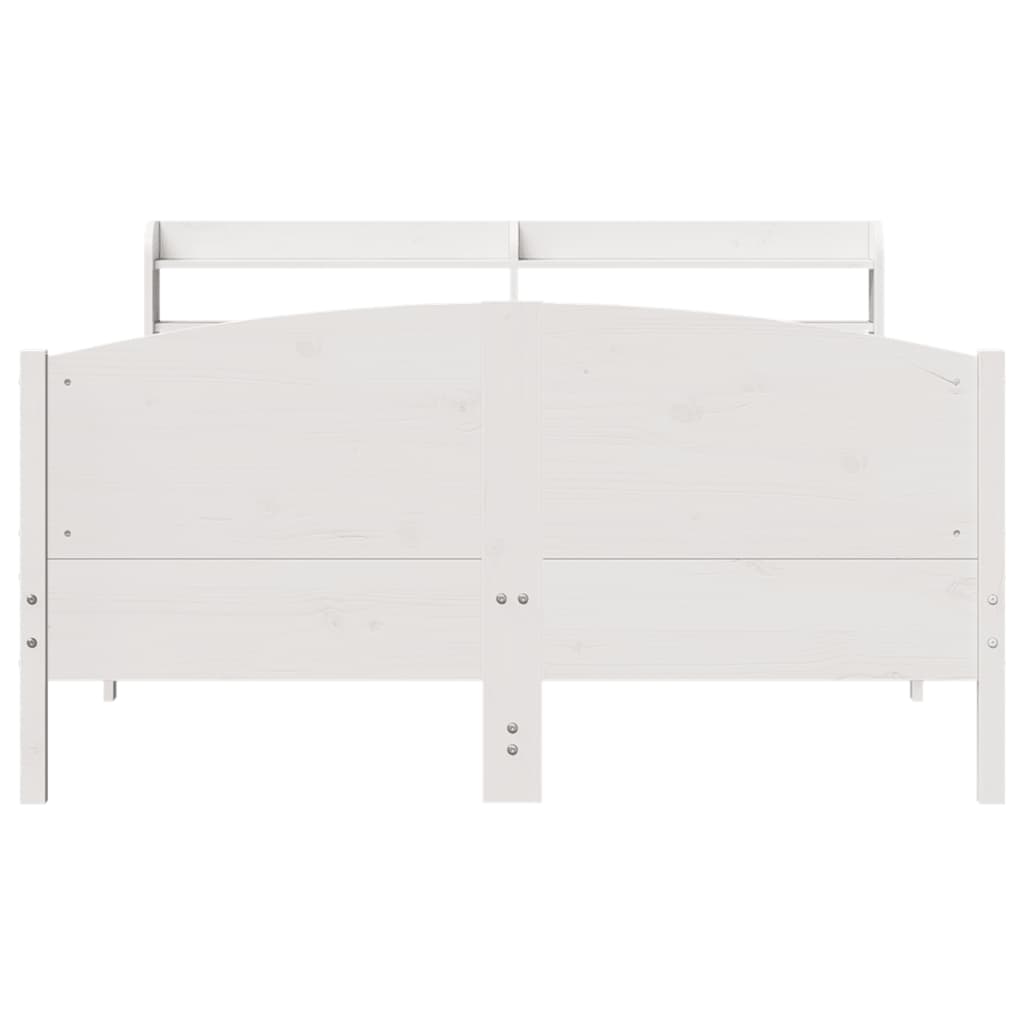 Bed Frame without Mattress White 140x200 cm Solid Wood Pine