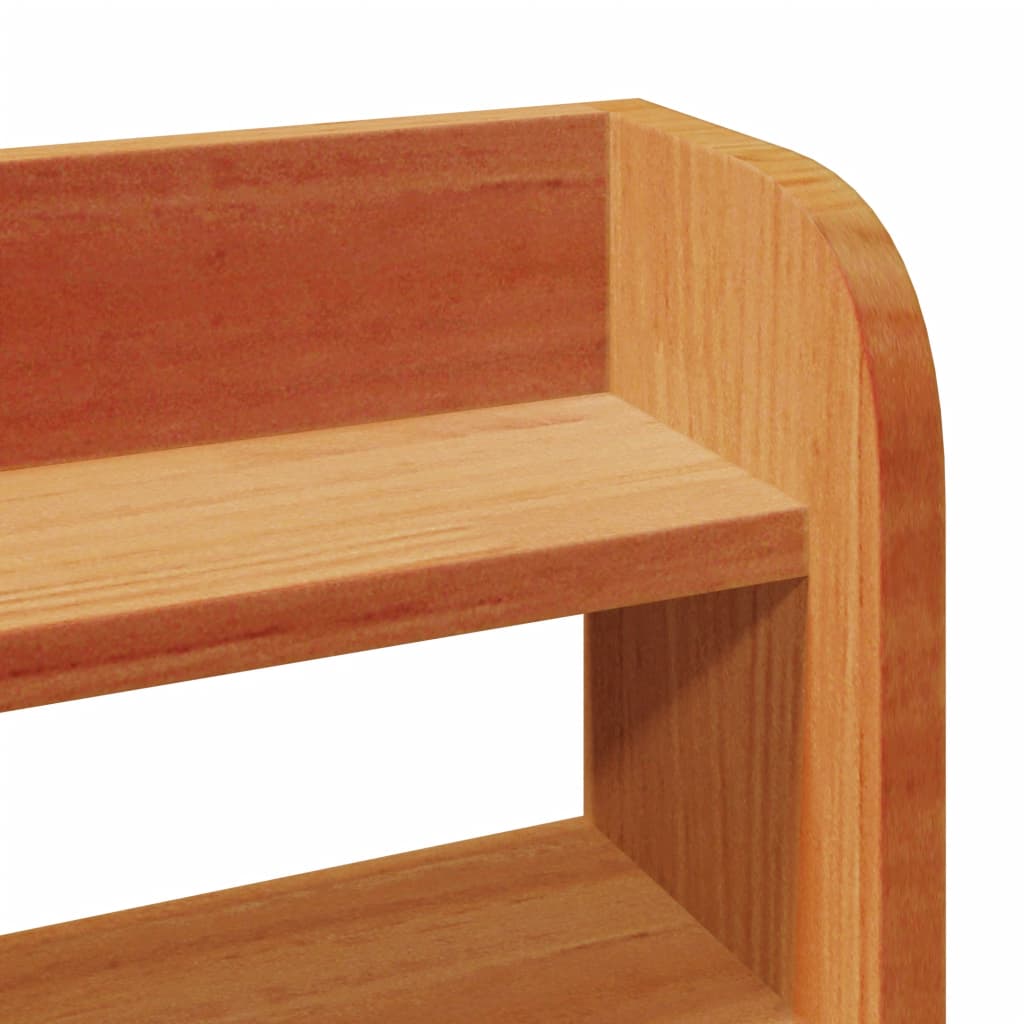 Bed Frame without Mattress Wax Brown 140x200 cm Solid Wood Pine