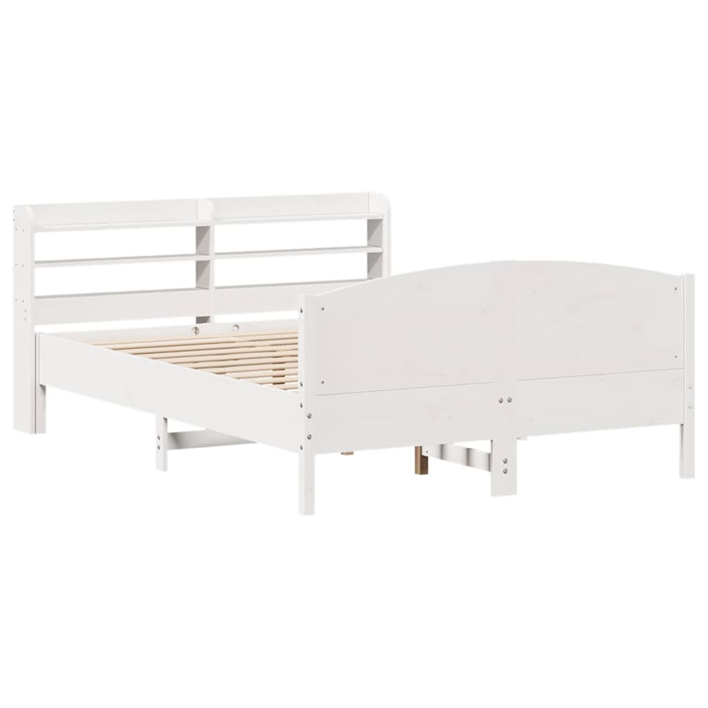 Bed Frame without Mattress White 120x190 cm Small Double Solid Wood Pine