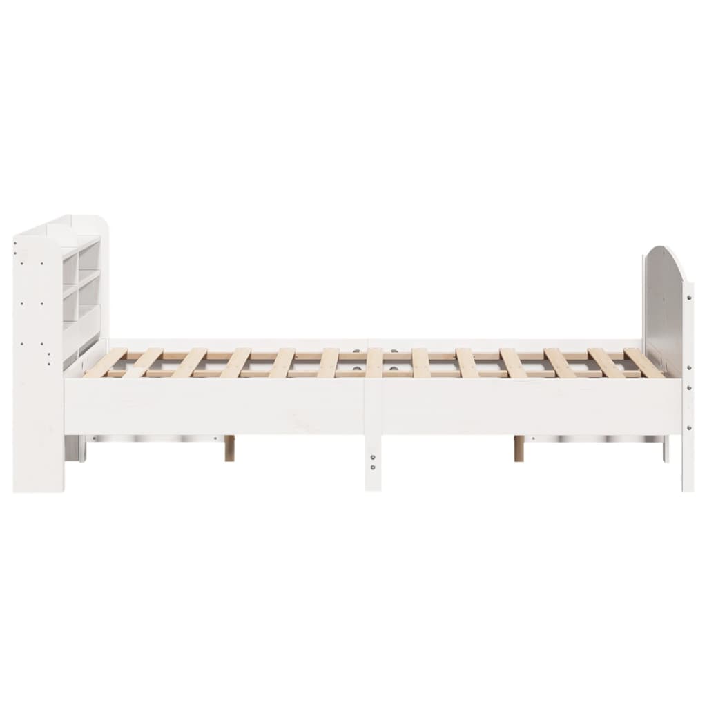 Bed Frame without Mattress White 120x190 cm Small Double Solid Wood Pine
