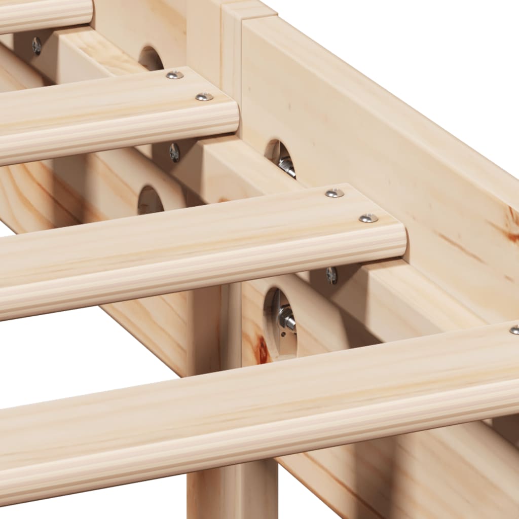 Bed Frame without Mattress 160x200 cm Solid Wood Pine