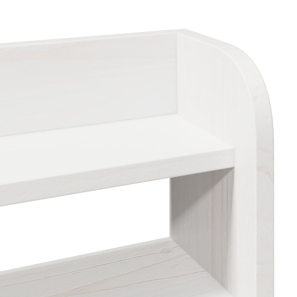 Bed Frame with Headboard White 120x200 cm Solid Wood Pine