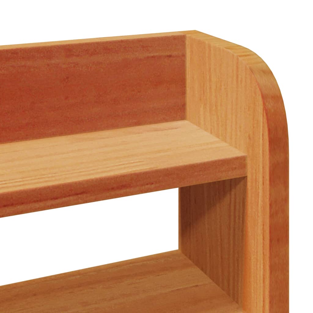 Bed Frame with Headboard Wax Brown 160x200 cm Solid Wood Pine