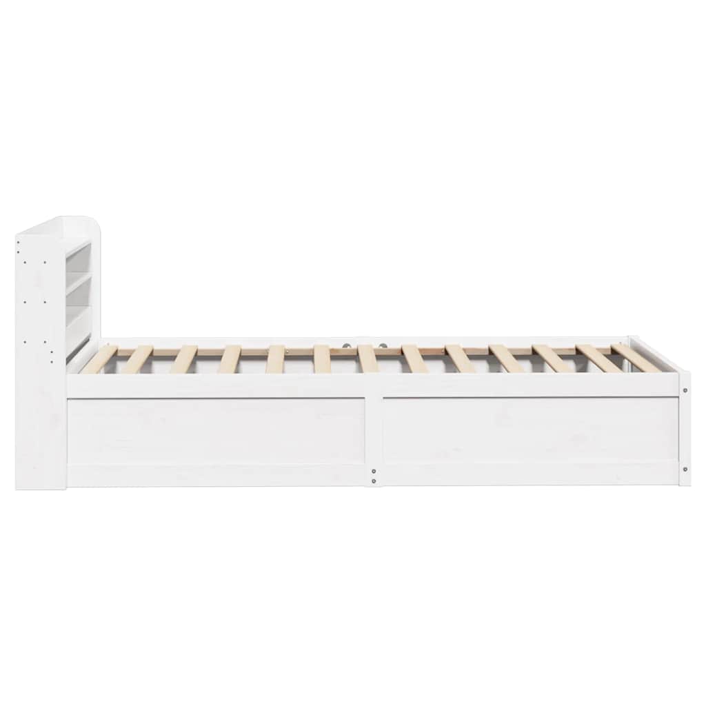 Bed Frame with Headboard White 90x200 cm Solid Wood Pine