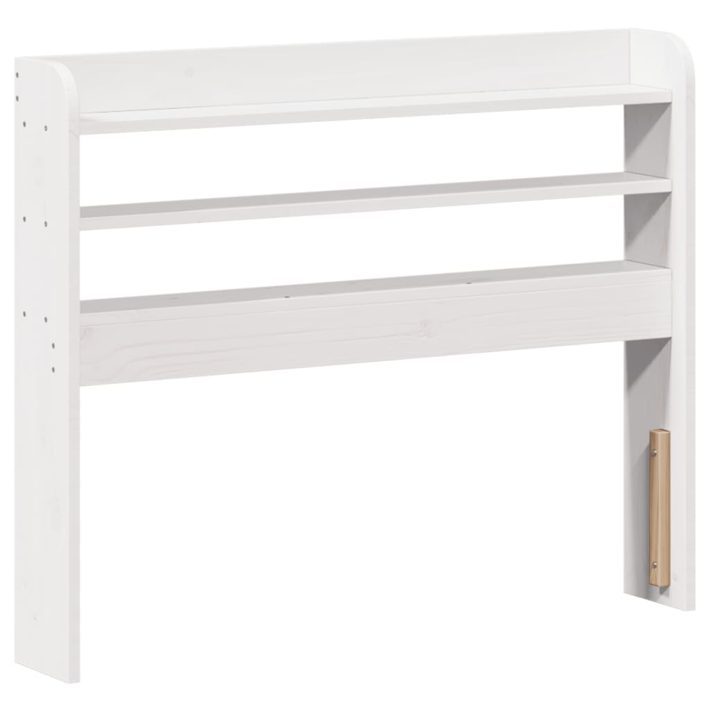 Bed Frame with Headboard White 75x190 cm Small Single Solid Wood Pine