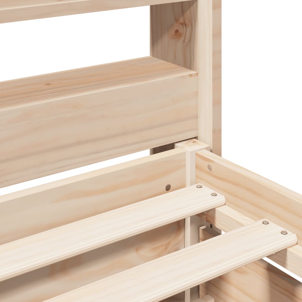 Bed Frame without Mattress 200x200 cm Solid Wood Pine