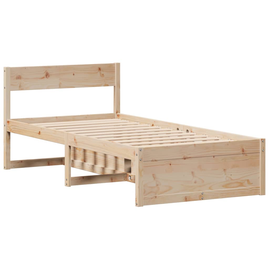 vidaXL Bed Frame without Mattress 100x200 cm Solid Wood Pine