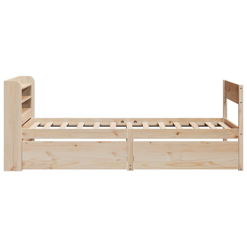 vidaXL Bed Frame without Mattress 100x200 cm Solid Wood Pine