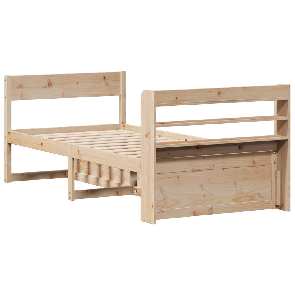 vidaXL Bed Frame without Mattress 100x200 cm Solid Wood Pine