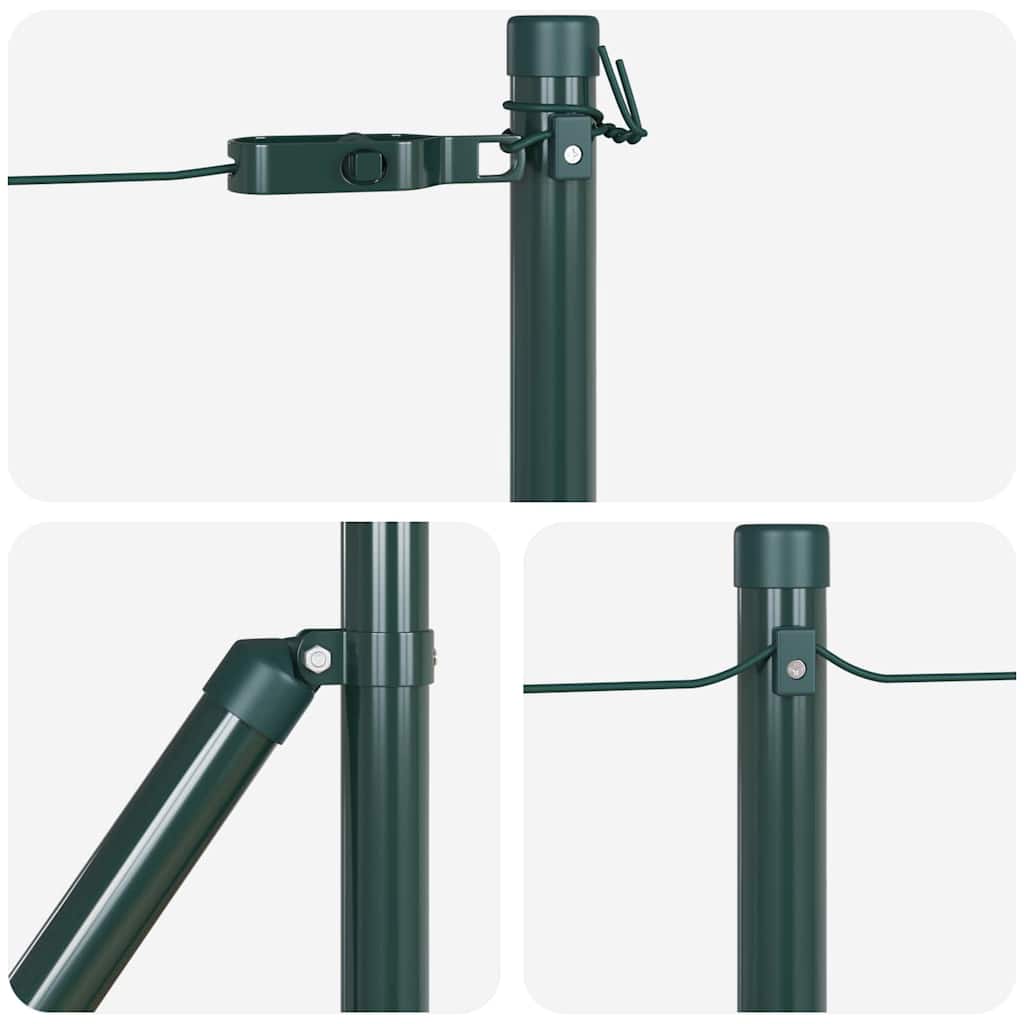 Fence Post 52 pcs Green 3.2 x 3.2 x 120 cm