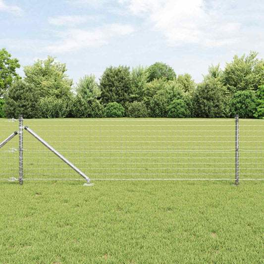 Ground Spike Fence Post 26 pcs Silver Powder-Coated Steel