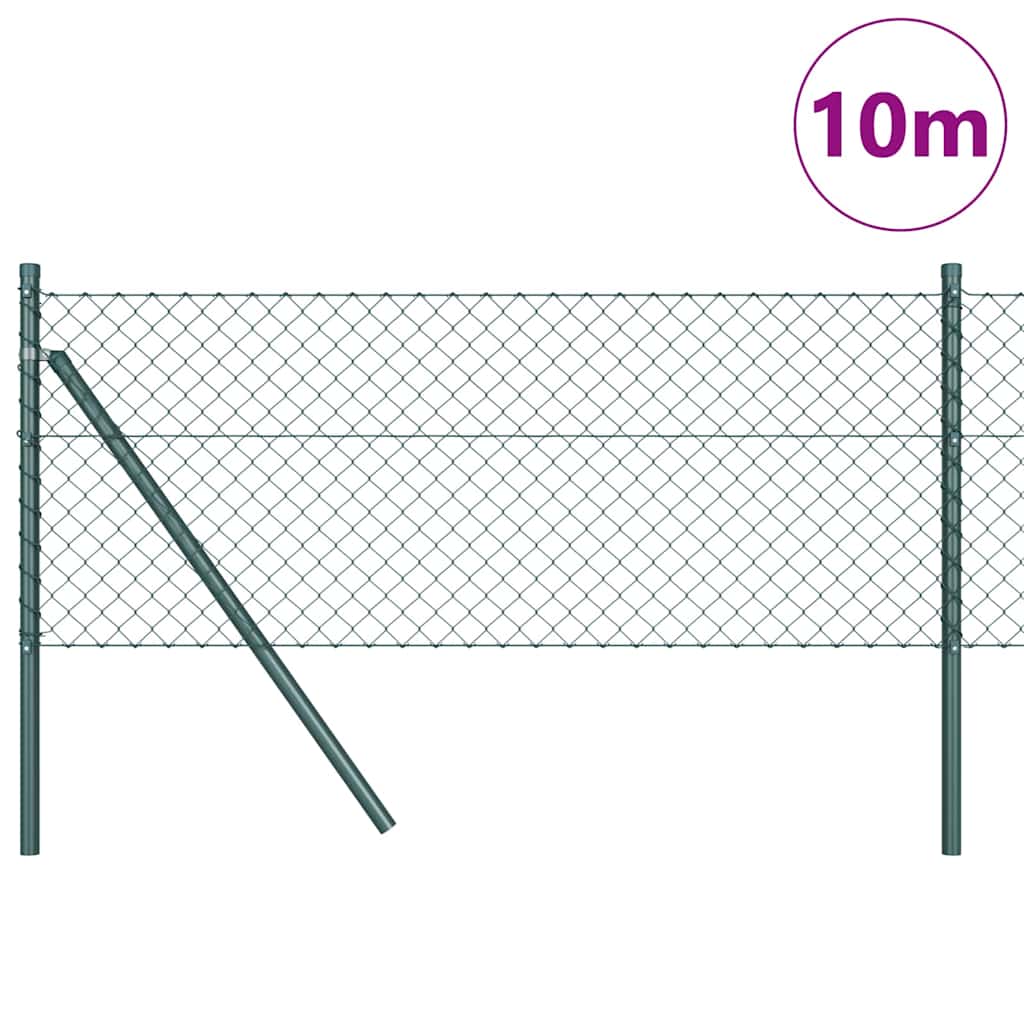 Fence Post Green 10 x 0.6 m (40 x 40 mm mesh) Steel and PVC
