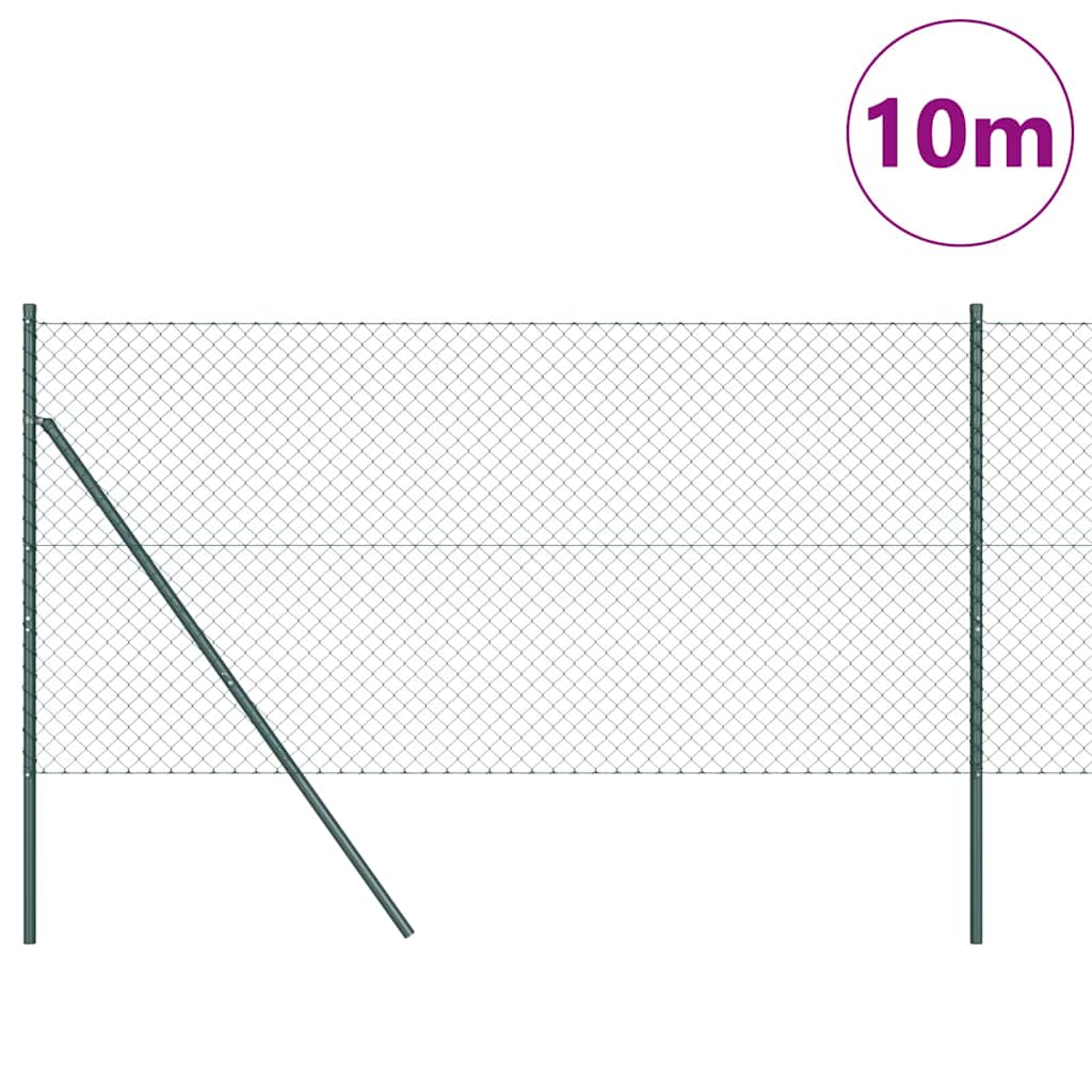Fence Post Green 10 x 1 m (40 x 40 mm mesh) Steel and PVC