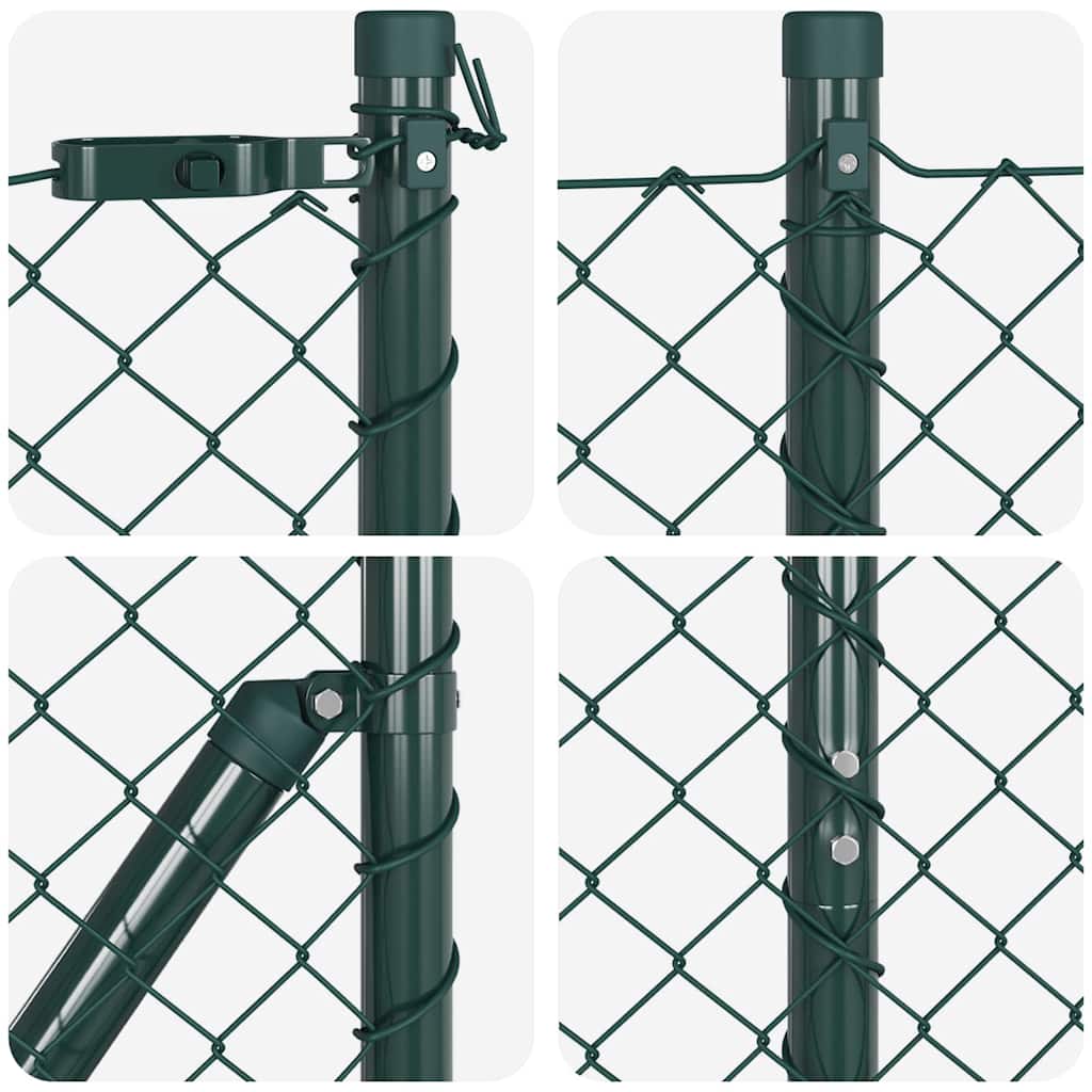 Fence Post Green 10 x 1.4 m (40 x 40 mm mesh) Steel and PVC