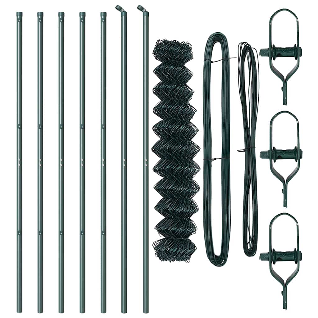 Fence Post Green 10 x 1.4 m (40 x 40 mm mesh) Steel and PVC