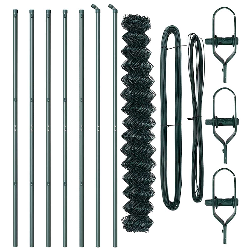 Fence Post Green 10 x 1.6 m (40 x 40 mm mesh) Steel and PVC