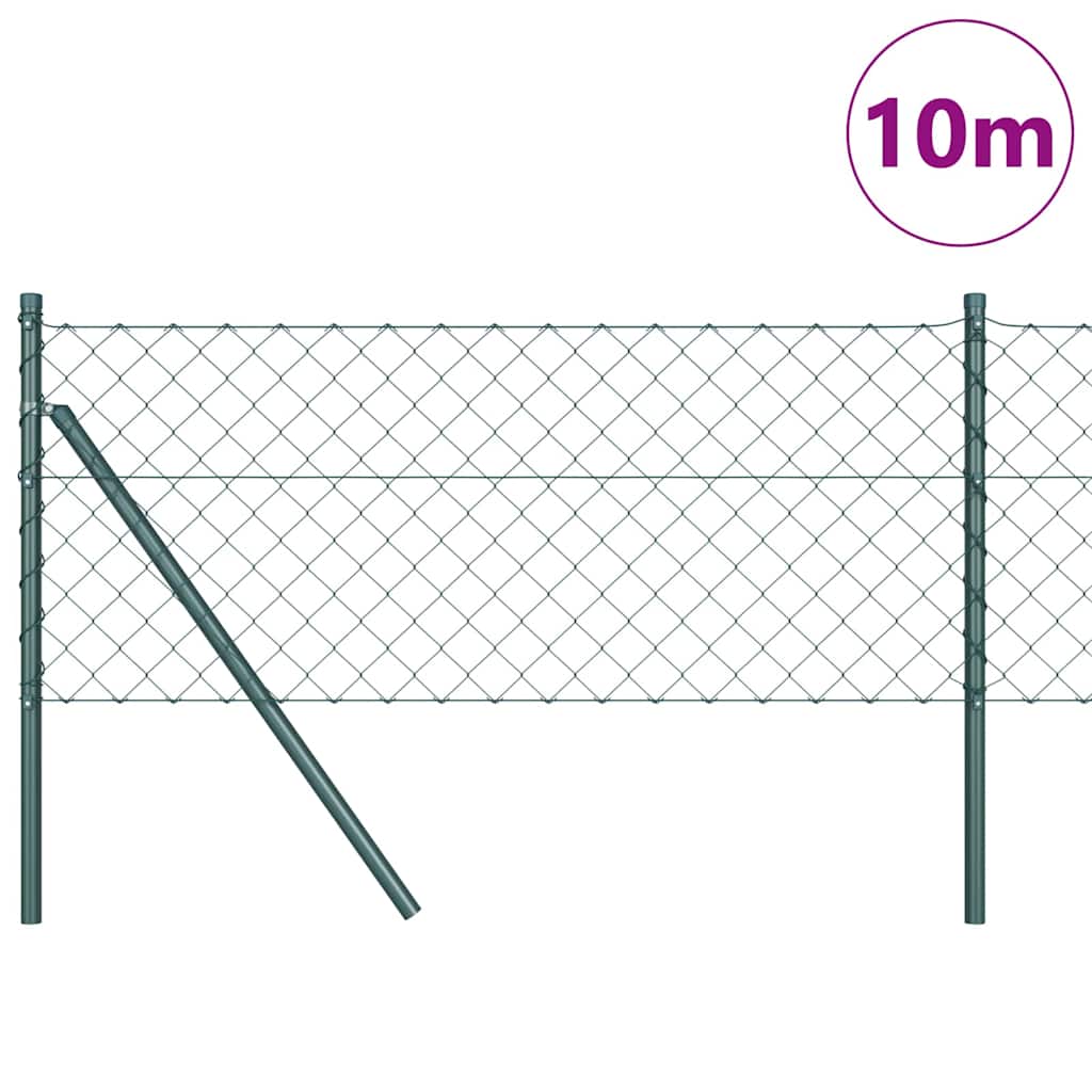 Fence Post Green 10 x 0.6 m (60 x 60 mm mesh) Steel and PVC