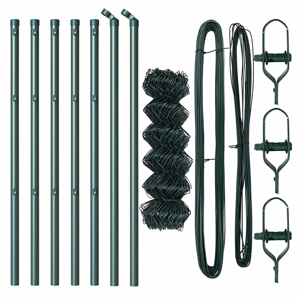 Fence Post Green 10 x 0.8 m (60 x 60 mm mesh) Steel and PVC