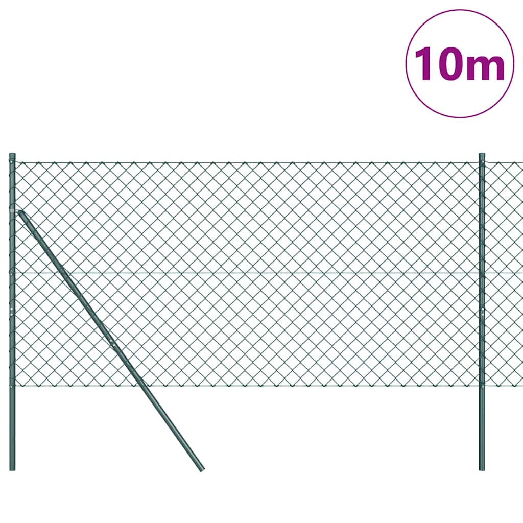 Fence Post Green 10 x 1.2 m (60 x 60 mm mesh) Steel and PVC