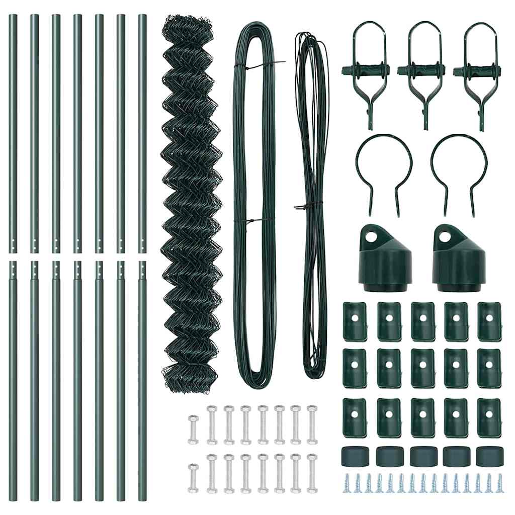 Fence Post Green 10 x 1.6 m (60 x 60 mm mesh) Steel and PVC