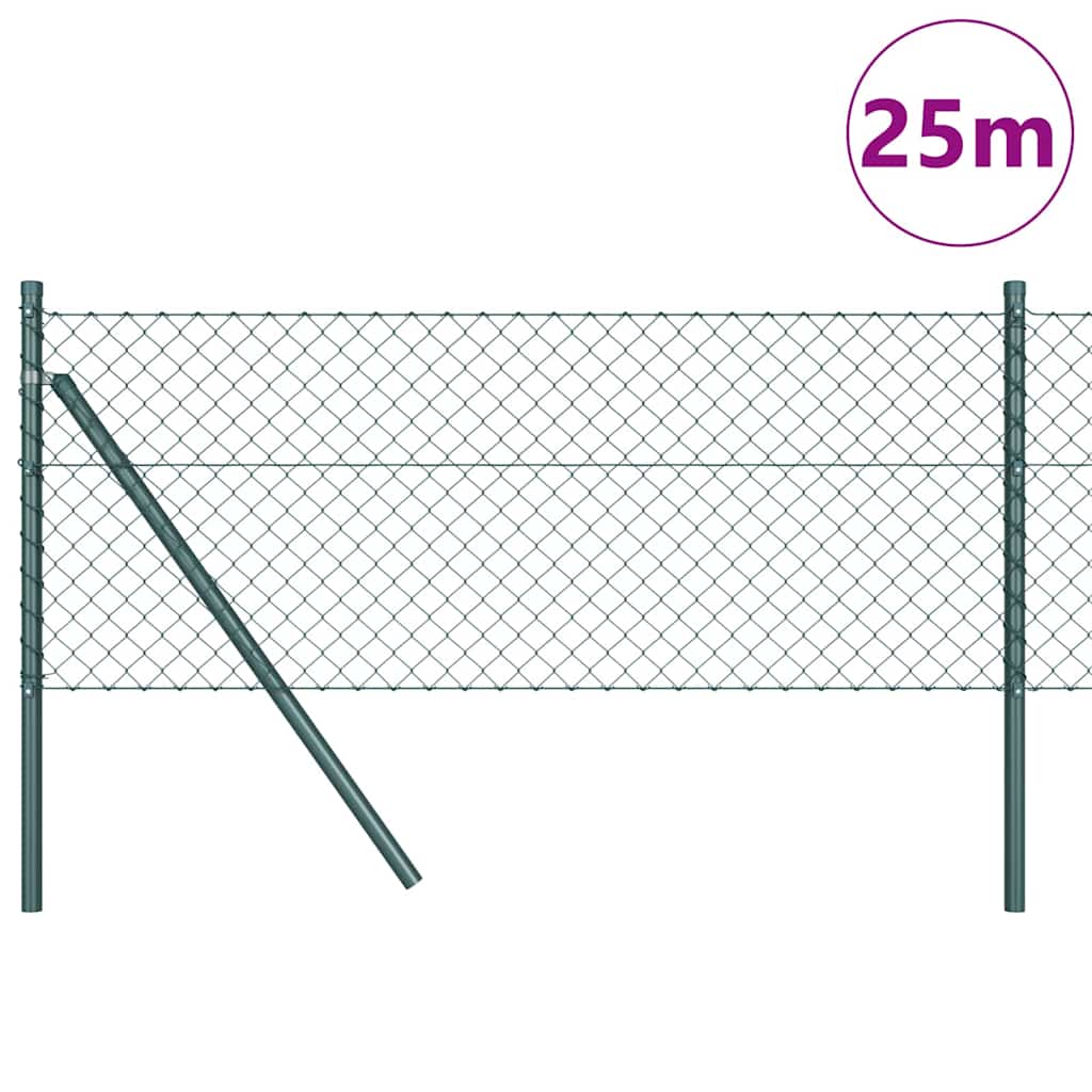 Fence Post Green 25 x 0.4 m (40 x 40 mm mesh) Steel and PVC