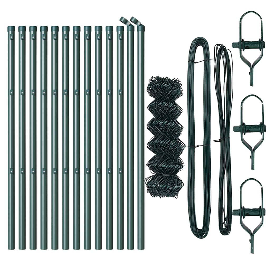 Fence Post Green 25 x 0.6 m (40 x 40 mm mesh) Steel and PVC