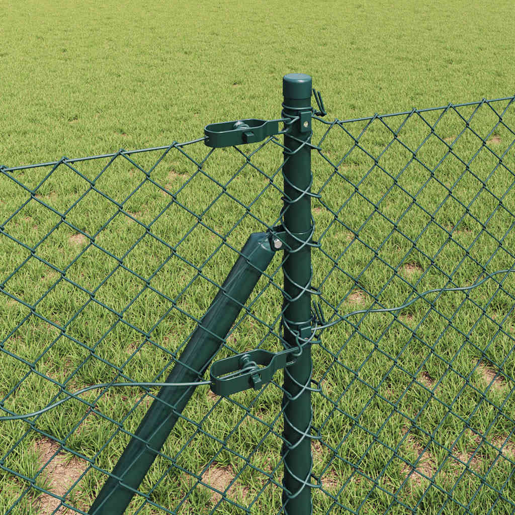 Fence Post Green 25 x 0.8 m (40 x 40 mm mesh) Steel and PVC