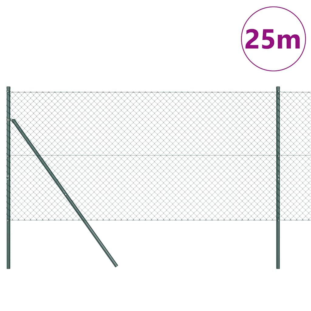 Ground Fix Welded Wire Fence 25 x 1 m (W x H) PVC-Coated Steel