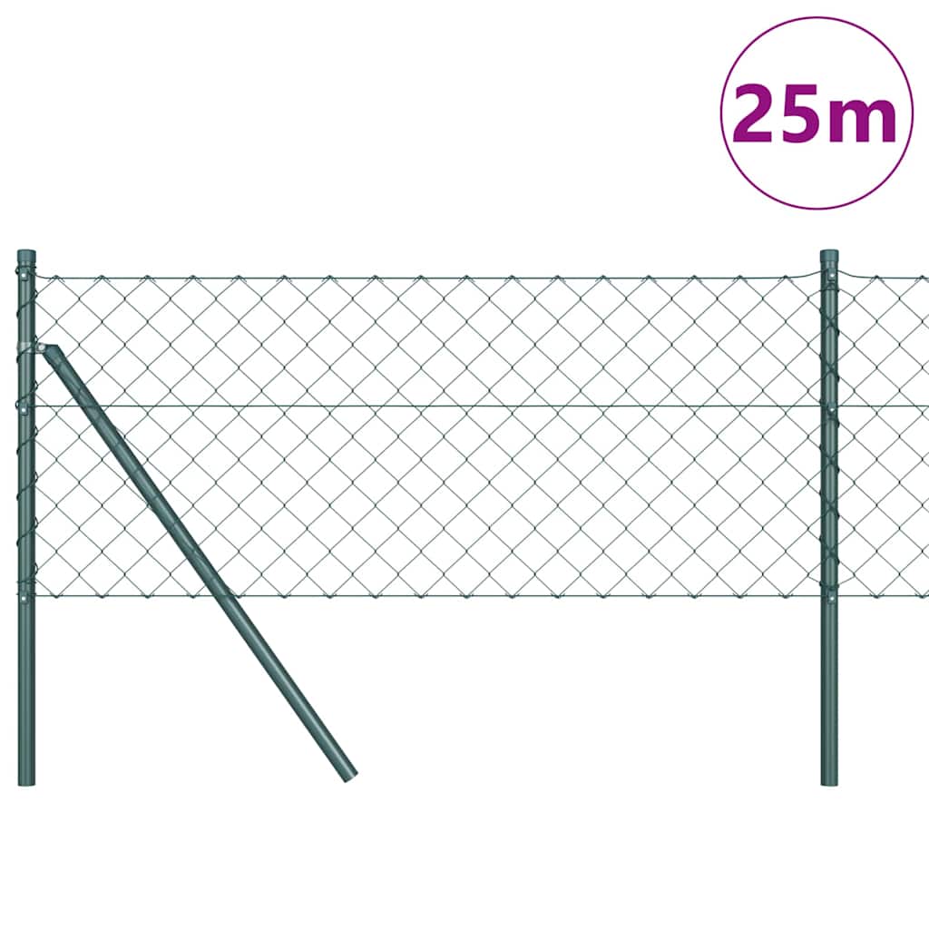 Fence Post Green 25 x 0.4 m (60 x 60 mm mesh) Steel and PVC
